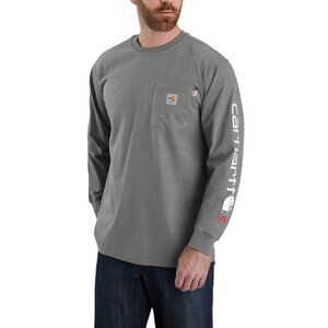 Carhartt Men's Flame Resistant Force Original Fit Long Sleeve Graphic T-Shirt